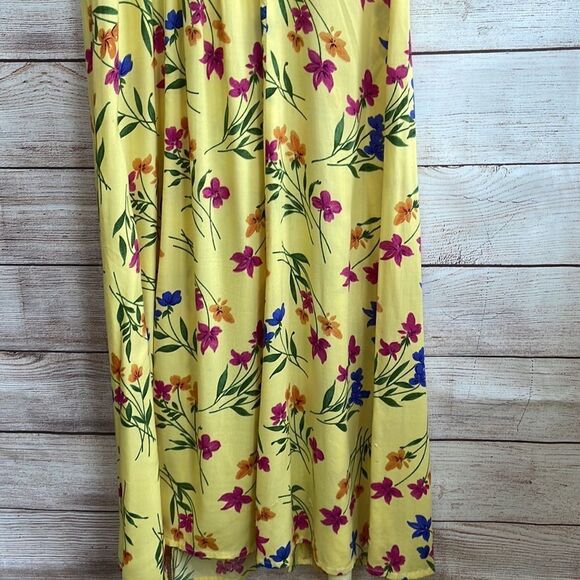 VINTAGE BFA CLASSICS MAXI DRESS IN YELLOW FLORAL PRINT - Picture 7 of 8